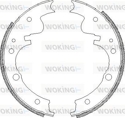 Woking Z4121.00 - Тормозные башмаки, барабанные autosila-amz.com