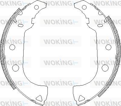 Woking Z4176.00 - Тормозные башмаки, барабанные autosila-amz.com