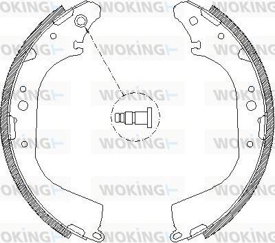 Woking Z4172.00 - Тормозные башмаки, барабанные autosila-amz.com