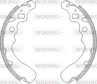 Woking Z4390.00 - Тормозные башмаки, барабанные autosila-amz.com