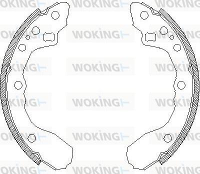 Woking Z4344.00 - Тормозные башмаки, барабанные autosila-amz.com