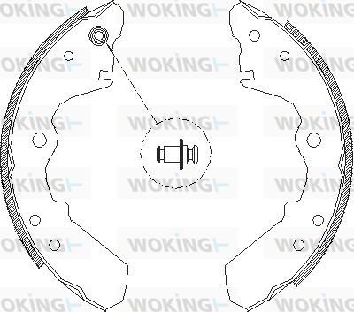 Woking Z4343.00 - Тормозные башмаки, барабанные autosila-amz.com