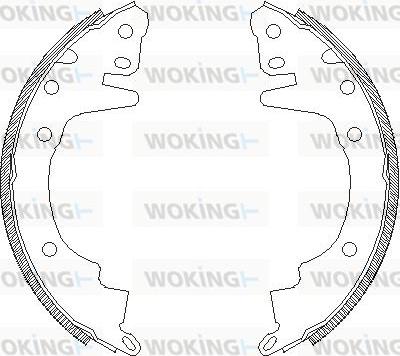 Woking Z4369.00 - Тормозные башмаки, барабанные autosila-amz.com