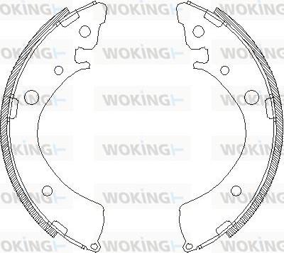 Woking Z4367.00 - Тормозные башмаки, барабанные autosila-amz.com