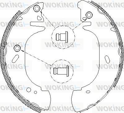 Woking Z4306.00 - Тормозные башмаки, барабанные autosila-amz.com