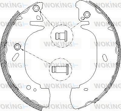 Woking Z4306.01 - КОЛОДКИ БАРАБ FRD TRANSIT 2.5TD/DI/TDI 9 autosila-amz.com