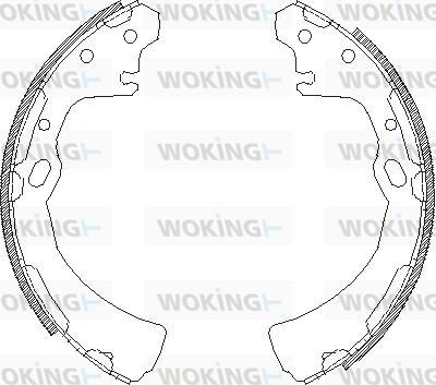 Woking Z4384.00 - Тормозные башмаки, барабанные autosila-amz.com