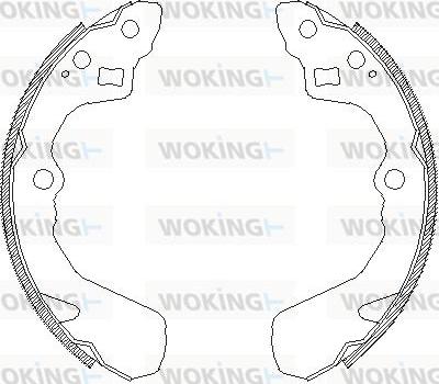 Woking Z4386.00 - Тормозные башмаки, барабанные autosila-amz.com