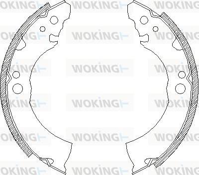 Woking Z4331.00 - Тормозные башмаки, барабанные autosila-amz.com