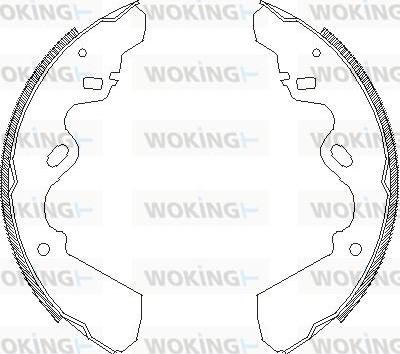 Woking Z4337.00 - Тормозные башмаки, барабанные autosila-amz.com