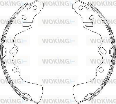 Woking Z4324.00 - Тормозные башмаки, барабанные autosila-amz.com