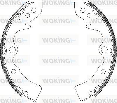 Woking Z4322.00 - Тормозные башмаки, барабанные autosila-amz.com