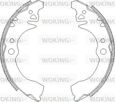 Woking Z4374.00 - Тормозные башмаки, барабанные autosila-amz.com