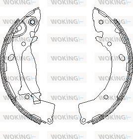 Woking Z4248.01 - Тормозные башмаки, барабанные autosila-amz.com