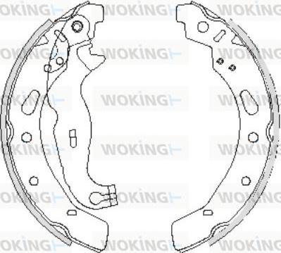 Woking Z4242.00 - Тормозные башмаки, барабанные autosila-amz.com