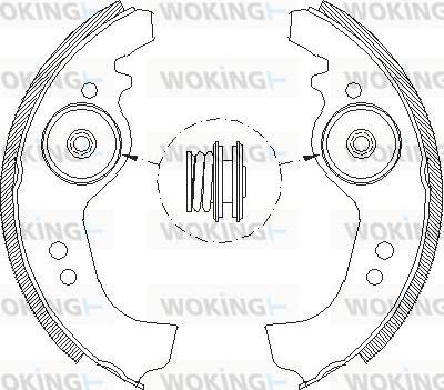 Woking Z4258.01 - Тормозные башмаки, барабанные autosila-amz.com