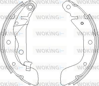 Woking Z4208.00 - Тормозные башмаки, барабанные autosila-amz.com