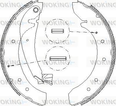 Woking Z4719.00 - Тормозные башмаки, барабанные autosila-amz.com