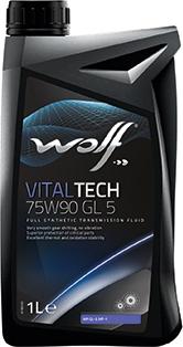 Wolf 8303906 - Масло трансмиссионное синтетическое quotVitalTech GL-5 75W-90quot, 1л autosila-amz.com
