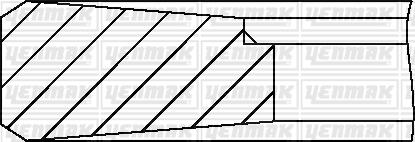 Yenmak 91-09525-000 - Комплект поршневых колец autosila-amz.com