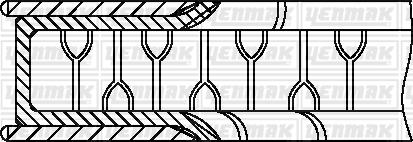 Yenmak 91-09219-050 - кольца поршневые! d81 1.2x1.2x2 +0.50\ Opel Vectra/Zafira 1.8 autosila-amz.com