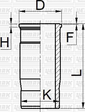 Yenmak 51-06055-000 - Гильза цилиндра autosila-amz.com