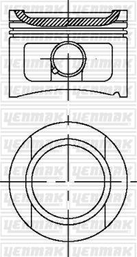 Yenmak 31-03294-000 - 82,50 mm. Поршень с пальцем,с кольцами autosila-amz.com