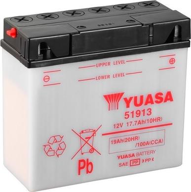 Yuasa 51913 - Стартерная аккумуляторная батарея, АКБ autosila-amz.com