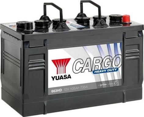 Yuasa 663HD - Стартерная аккумуляторная батарея, АКБ autosila-amz.com