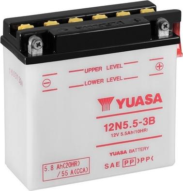 Yuasa 12N5.5-3B - Стартерная аккумуляторная батарея, АКБ autosila-amz.com