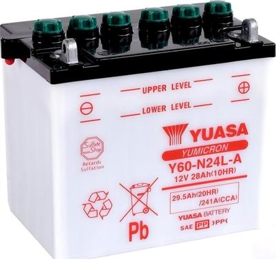 Yuasa Y60-N24L-A - Стартерная аккумуляторная батарея, АКБ autosila-amz.com