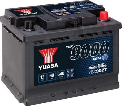 Yuasa YBX9027 - Стартерная аккумуляторная батарея, АКБ autosila-amz.com