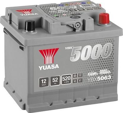 Yuasa YBX5063 - Стартерная аккумуляторная батарея, АКБ autosila-amz.com