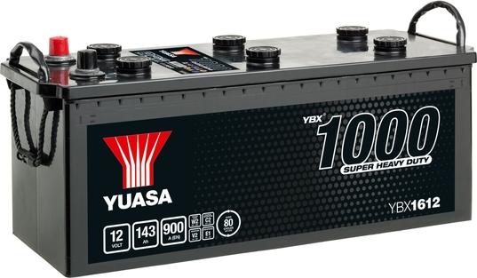 Yuasa YBX1612 - Battery 12V 143Ah/900A 1000 Series Super Heavy Duty (L+ Standard) 513x189x223 B00 (Starting) autosila-amz.com
