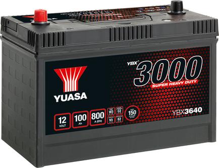 Yuasa YBX3640 - Стартерная аккумуляторная батарея, АКБ autosila-amz.com