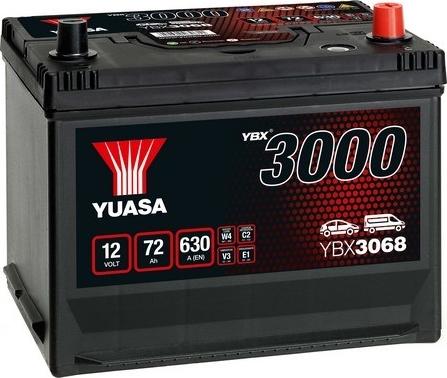 Yuasa YBX3068 - Стартерная аккумуляторная батарея, АКБ autosila-amz.com