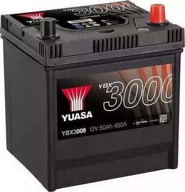 Yuasa YBX3008 - Стартерная аккумуляторная батарея, АКБ autosila-amz.com