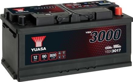 Yuasa YBX3017 - Стартерная аккумуляторная батарея, АКБ autosila-amz.com