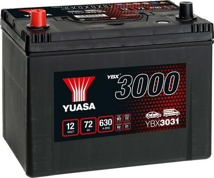 Yuasa YBX3031 - SMF аккумулятор 12V 70Ah 570A ETN 1(L+) 260x174x225 17,3kg autosila-amz.com