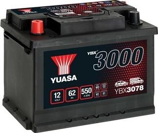 Yuasa YBX3078 - Стартерная аккумуляторная батарея autosila-amz.com