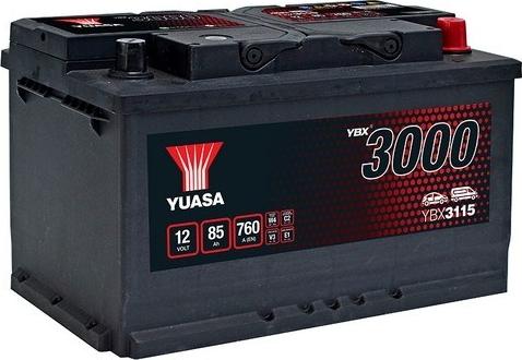 Yuasa YBX3115 - Стартерная аккумуляторная батарея, АКБ autosila-amz.com