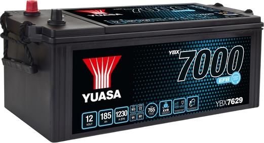 Yuasa YBX7629 - Battery 12V 185Ah/1230A 7000 Series Super Heavy Duty EFB rear axle (L+ Standard) 511x222x241 B00 (St autosila-amz.com