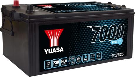 Yuasa YBX7625 - Battery 12V 230Ah/1400A 7000 Series Super Heavy Duty EFB rear axle (L+ Standard) 516x274x236 B00 (St autosila-amz.com