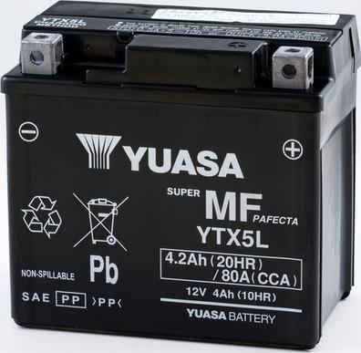 Yuasa YTX5L - Стартерная аккумуляторная батарея, АКБ autosila-amz.com