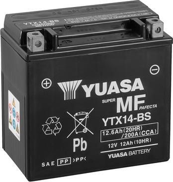 Yuasa YTX14-BS(CP) - Стартерная аккумуляторная батарея, АКБ autosila-amz.com