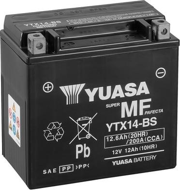 Yuasa YTX14-BS - Стартерная аккумуляторная батарея, АКБ autosila-amz.com
