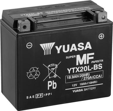 Yuasa YTX20L-BS - Стартерная аккумуляторная батарея, АКБ autosila-amz.com