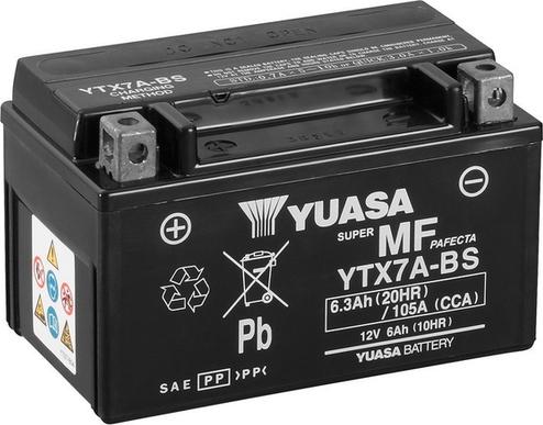 Yuasa YTX7A-BS - Стартерная аккумуляторная батарея, АКБ autosila-amz.com