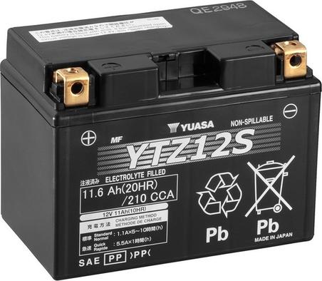 Yuasa YTZ12S - Стартерная аккумуляторная батарея, АКБ autosila-amz.com