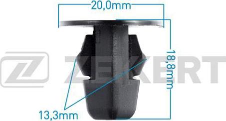 Zekkert BE-1849 - Зажим, клипса, молдинг autosila-amz.com